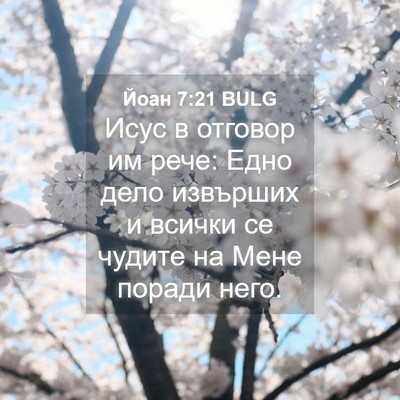 Picture 04 - Йоан 7:21 BULG - Исус в отговор им рече: - Bible Verse Picture