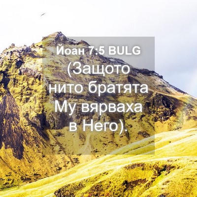 Picture 04 - Йоан 7:5 BULG - (Защото нито братята Му - Bible Verse Picture