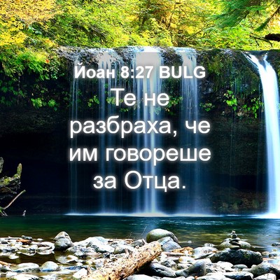 Picture 04 - Йоан 8:27 BULG - Те не разбраха, че им - Bible Verse Picture