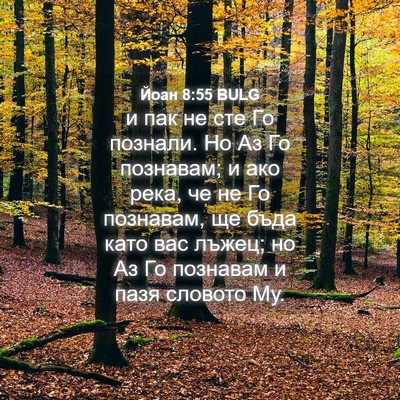 Picture 04 - Йоан 8:55 BULG - и пак не сте Го познали. Но - Bible Verse Picture