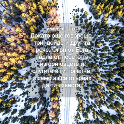Picture 04 - Йов 1:16 BULG - Докато още говореше, той, - Bible Verse Picture