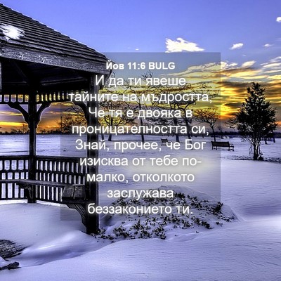 Picture 04 - Йов 11:6 BULG - И да ти явеше тайните на - Bible Verse Picture