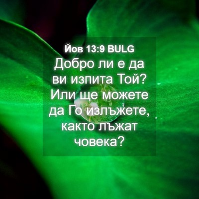 Picture 04 - Йов 13:9 BULG - Добро ли е да ви изпита Той? - Bible Verse Picture