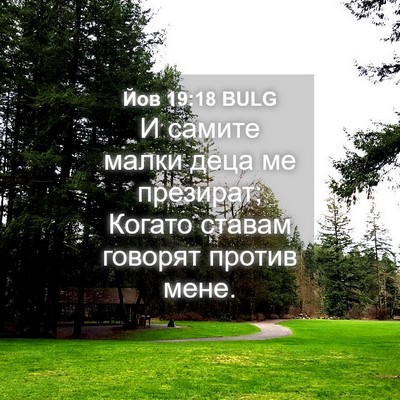 Picture 04 - Йов 19:18 BULG - И самите малки деца ме - Bible Verse Picture