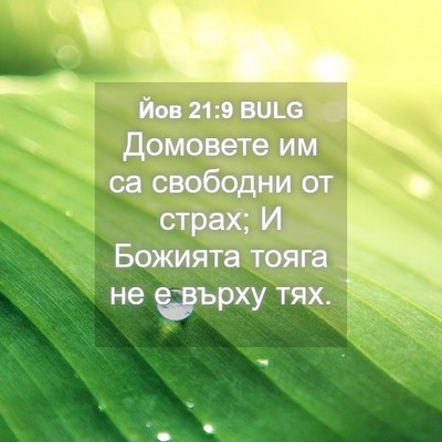 Picture 04 - Йов 21:9 BULG - Домовете им са свободни от - Bible Verse Picture
