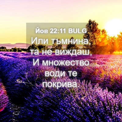Picture 04 - Йов 22:11 BULG - Или тъмнина, та не виждаш, И - Bible Verse Picture