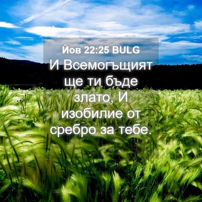 Picture 04 - Йов 22:25 BULG - И Всемогъщият ще ти бъде - Bible Verse Picture