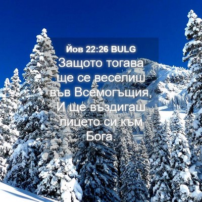 Picture 04 - Йов 22:26 BULG - Защото тогава ще се - Bible Verse Picture