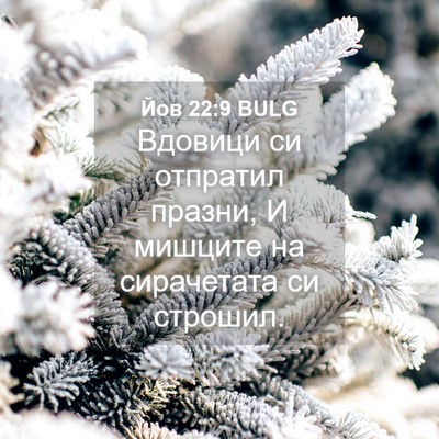 Picture 04 - Йов 22:9 BULG - Вдовици си отпратил - Bible Verse Picture