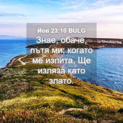 Picture 04 - Йов 23:10 BULG - Знае, обаче, пътя ми; когато - Bible Verse Picture