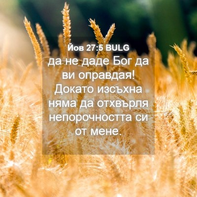 Picture 04 - Йов 27:5 BULG - да не даде Бог да ви - Bible Verse Picture