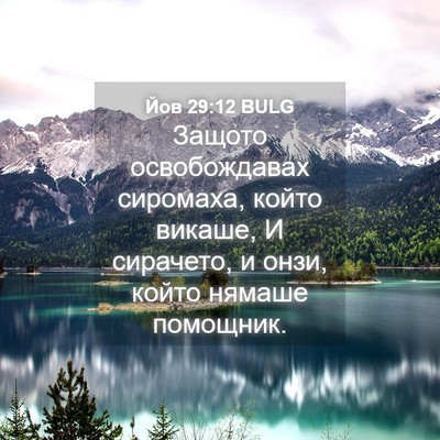 Picture 04 - Йов 29:12 BULG - Защото освобождавах - Bible Verse Picture