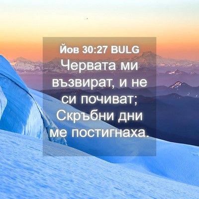 Picture 04 - Йов 30:27 BULG - Червата ми възвират, и не - Bible Verse Picture