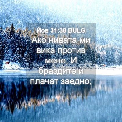 Picture 04 - Йов 31:38 BULG - Ако нивата ми вика против - Bible Verse Picture