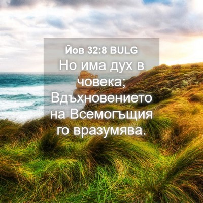 Picture 04 - Йов 32:8 BULG - Но има дух в човека; - Bible Verse Picture