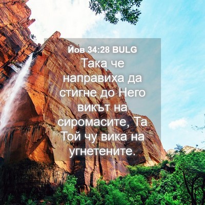 Picture 04 - Йов 34:28 BULG - Така че направиха да - Bible Verse Picture