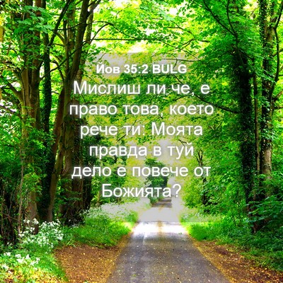 Picture 04 - Йов 35:2 BULG - Мислиш ли че, е право това, - Bible Verse Picture