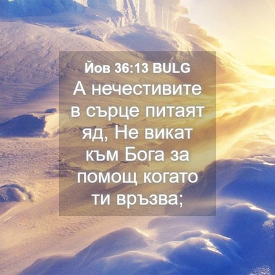 Picture 04 - Йов 36:13 BULG - А нечестивите в сърце - Bible Verse Picture