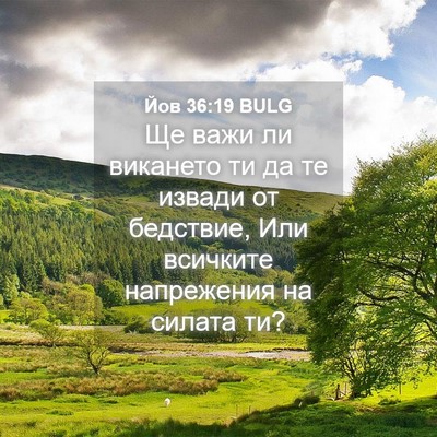 Picture 04 - Йов 36:19 BULG - Ще важи ли викането ти да - Bible Verse Picture