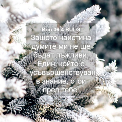 Picture 04 - Йов 36:4 BULG - Защото наистина думите ми - Bible Verse Picture
