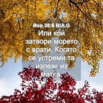 Picture 04 - Йов 38:8 BULG - Или кой затвори морето с - Bible Verse Picture