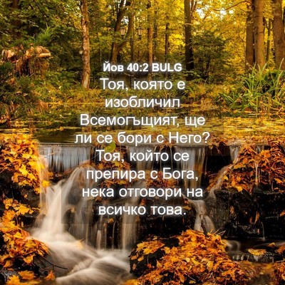 Picture 04 - Йов 40:2 BULG - Тоя, която е изобличил - Bible Verse Picture