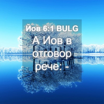 Picture 04 - Йов 6:1 BULG - А Иов в отговор рече: - Bible Verse Picture