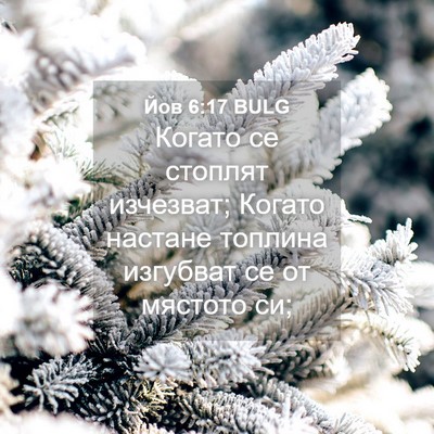 Picture 04 - Йов 6:17 BULG - Когато се стоплят - Bible Verse Picture