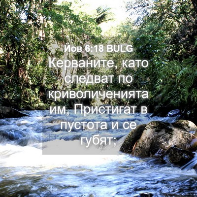 Picture 04 - Йов 6:18 BULG - Керваните, като следват по - Bible Verse Picture
