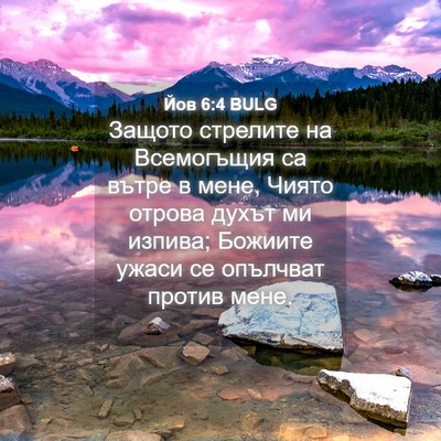 Picture 04 - Йов 6:4 BULG - Защото стрелите на - Bible Verse Picture