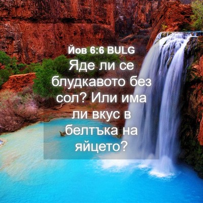 Picture 04 - Йов 6:6 BULG - Яде ли се блудкавото без - Bible Verse Picture