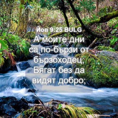 Picture 04 - Йов 9:25 BULG - А моите дни са по-бързи от - Bible Verse Picture