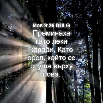 Picture 04 - Йов 9:26 BULG - Преминаха като леки - Bible Verse Picture