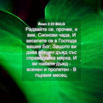 Picture 04 - Йоил 2:23 BULG - Радвайте се, прочее, и вие, - Bible Verse Picture