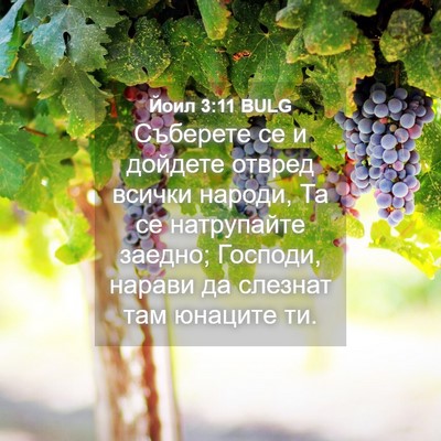 Picture 04 - Йоил 3:11 BULG - Съберете се и дойдете - Bible Verse Picture