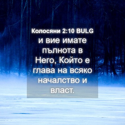 Picture 04 - Колосяни 2:10 BULG - и вие имате пълнота в Него, - Bible Verse Picture