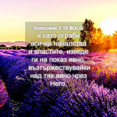 Picture 04 - Колосяни 2:15 BULG - и като ограби всички - Bible Verse Picture