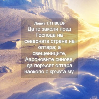 Picture 04 - Левит 1:11 BULG - Да го заколи пред Господа - Bible Verse Picture