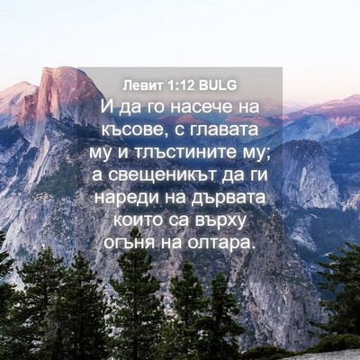 Picture 04 - Левит 1:12 BULG - И да го насече на късове, с - Bible Verse Picture