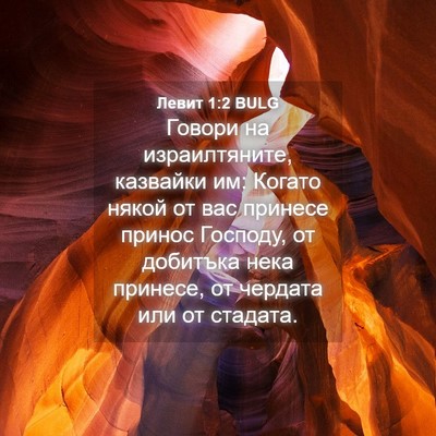 Picture 04 - Левит 1:2 BULG - Говори на израилтяните, - Bible Verse Picture