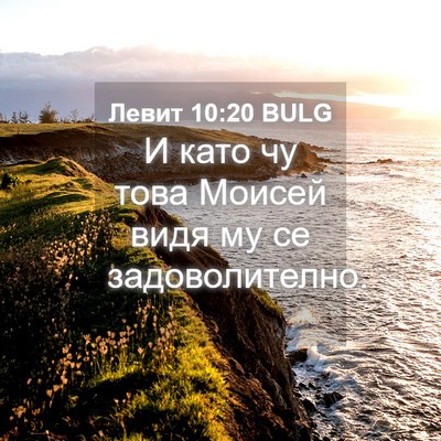 Picture 04 - Левит 10:20 BULG - И като чу това Моисей видя - Bible Verse Picture