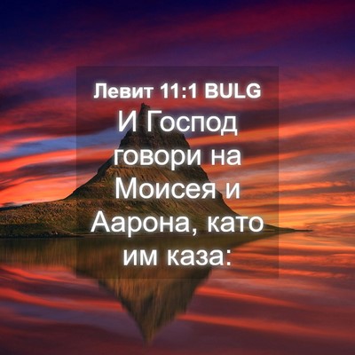 Picture 04 - Левит 11:1 BULG - И Господ говори на Моисея и - Bible Verse Picture