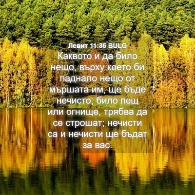 Picture 04 - Левит 11:35 BULG - Каквото и да било нещо, - Bible Verse Picture