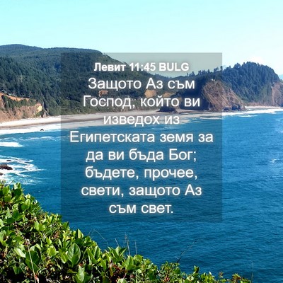 Picture 04 - Левит 11:45 BULG - Защото Аз съм Господ, който - Bible Verse Picture