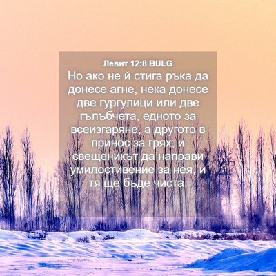 Picture 04 - Левит 12:8 BULG - Но ако не й стига ръка да - Bible Verse Picture