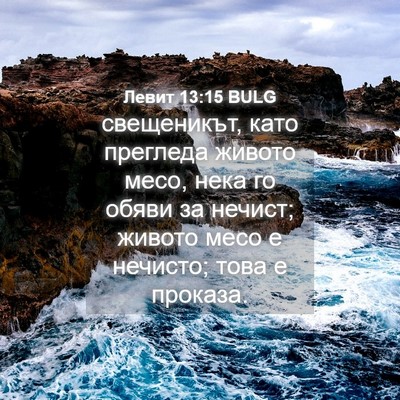 Picture 04 - Левит 13:15 BULG - свещеникът, като прегледа - Bible Verse Picture