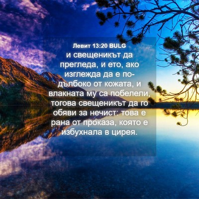 Picture 04 - Левит 13:20 BULG - и свещеникът да прегледа, и - Bible Verse Picture