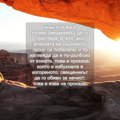 Picture 04 - Левит 13:25 BULG - тогава свещеникът да го - Bible Verse Picture