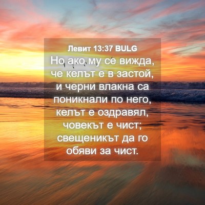 Picture 04 - Левит 13:37 BULG - Но ако му се вижда, че келът - Bible Verse Picture