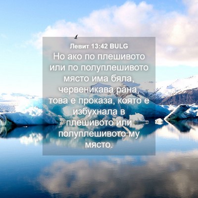 Picture 04 - Левит 13:42 BULG - Но ако по плешивото или по - Bible Verse Picture